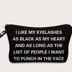 Black Graphic Design make up bag
